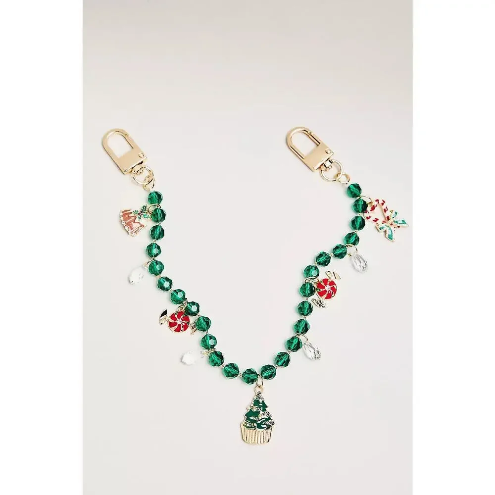 NWT Anthropologie Icon Pearl Bag Charm Green